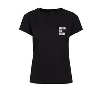 Women's large size T-shirt Mister Tee Waiting For Friday Box Noir 3XL