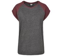 Urban Classics Womens Tb1913 T-Shirt, Multicolour (Charcoal/Redwine 02252), 5XL UK
