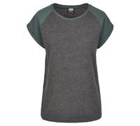 Women's large size T-shirt Urban Classic contrat raglan Marron 5XL