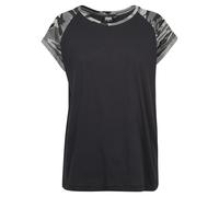 Women's large size T-shirt Urban Classic contrat raglan Noir 2XL