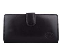 Womens Large Soft Leather Bi-Fold RFID Protected Money/Coin/Credit Card Holder/Purse - Black