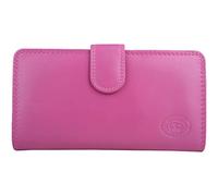 Womens Large Soft Leather Bi-Fold RFID Protected Money/Coin/Credit Card Holder/Purse - Cerise