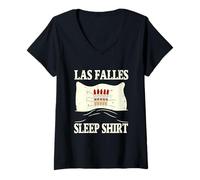 Womens Las Falles Sleep Shirt V-Neck T-Shirt