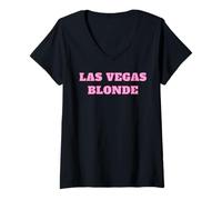 Womens Las Vegas Blonde - Cute Pink Gifts for Girlfriend or Wife V-Neck T-Shirt
