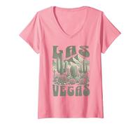Women's Las Vegas V-Neck T-Shirt, Pink, XX-Large
