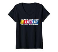 Women's Last Lap Racing Car Motorsport Racing Speed Lovers V-Neck T-Shirt
