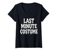 Womens Last Minute Costume Funny Low Budget Halloween V-Neck T-Shirt