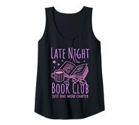 Womens Late Night Book Club Just One More Chapter Reader Book Lover Tank Top