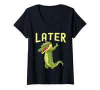 Womens Later Gator Funny Pun Alligator Crocodile V-Neck T-Shirt