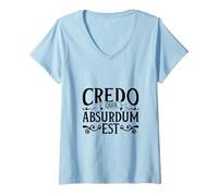 Womens Latin - Credo quia absurdum est V-Neck T-Shirt