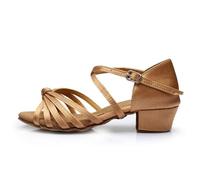 Women's Latin Dance Shoes,Latin Salsa Tango Performance Shoes,Satin Dance Shoes Open-Toed Low Dance Heels,lightweight Dance Shoes For Girls Women