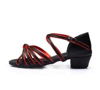 Women's Latin Dance Shoes,Latin Salsa Tango Performance Shoes,Satin Dance Shoes Open-Toed Low Dance Heels,lightweight Dance Shoes For Girls Women