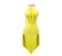 Women's Latin Dancing Outfit Tango Salsa Competition Costume Ballroom Dance Dresses Slim Fit Skirt for Rumba,B,L