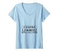 Womens Latin - O tempora, o Mores! V-Neck T-Shirt
