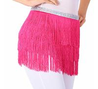 Women's Latin Skirt with Fringes Dance Skirt Short Sexy Fringe Skirt Tassels Mini Skirt Lace Skirt Hip Scarf Petticoat Dance Tango Chacha Salsa Dance Skirt Rave Festive Costume for Halloween and