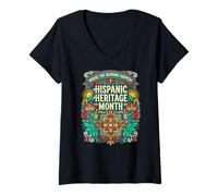 Women's Latina Pride Hispanic Heritage Celebration V-Neck T-Shirt
