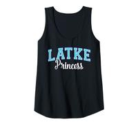 Womens Latke Princess Funny Jewish Food Varisty Letters Tank Top