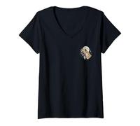 Womens Laughing Hyena Moon Howl for Wildlife Enthusiasts Halloween V-Neck T-Shirt