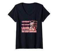 Womens Laughing is The Best Medicine But If You Laugh V-Neck T-Shirt