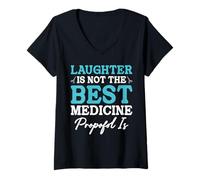 Womens Laughter is Not The Best Medicine Propofol is Medical Nurse V-Neck T-Shirt