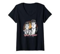 Womens Laurel & Hardy Classic Comedy V-Neck T-Shirt