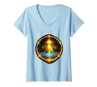 Women's Law of Attractions, Energy Frequency Vibration Manifestation V-Neck T-Shirt