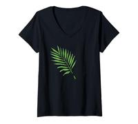 Womens Lay A Palm Branch at The Feet of Jesus Mark 11 Illustration V-Neck T-Shirt