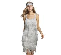 Women's Layered Fringe Sleeveless Dress All Over Tassel Tiered Chiffon Flowy Long Midi Dress Ruffle Flapper Dress Party Dress Grey
