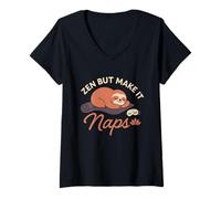 Womens Lazy Wellness Anti Hustle Humor Spiritual Exhaustion Vibes V-Neck T-Shirt