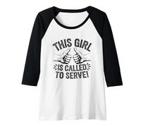 Womens LDS Sister Missionary This Girl is Called to Serve Raglan Baseball Tee