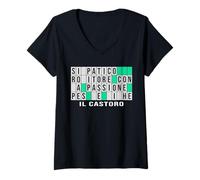 Women's Le Amazzoni del Signor Giancarlo V3 - Il Castoro V-Neck T-Shirt