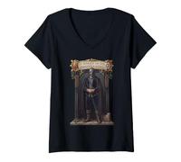 Women's Le Masque De Fer Iron Mask Prisoner French Graphic V-Neck T-Shirt