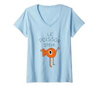 Womens Le Poisson Steve Funny Meme V-Neck T-Shirt
