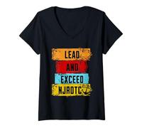 Womens Lead and Exceed NJROTC Cadet US Naval JROTC Military Student V-Neck T-Shirt