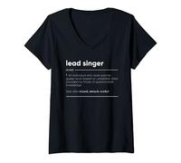 Womens Lead Singer Definition Funny Noun V-Neck T-Shirt