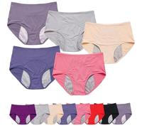 Women's Leakproof Pelvic Floor Support Underwear - Soft Mesh Plus Size Briefs for Comfort and Protection(5pcs-c,5X-Large)