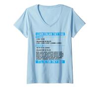 Women's Learn Italian They Said Imparare Verb Conjugation Funny V-Neck T-Shirt