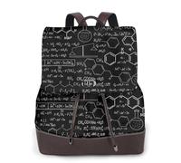 Women'S Leather Backpack Purse, Abstract Science Chemistry, Luxury Pu Leather Laptop Backpack For Work/Travel, Anti-Theft 15.6 Inch School Bag, Stylish Durable School Bag For College Girls Women