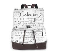 Women'S Leather Backpack Purse, Math Geometry G alculus, Luxury Pu Leather Laptop Backpack For Work/Travel, Anti-Theft 15.6 Inch School Bag, Stylish Durable School Bag For College Girls Women