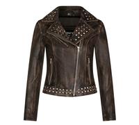 Women's Leather Black Vintage Studded Biker Goth Jacket