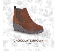 Womens Leather Chelsea Boots Cipriata Wedge Heel Comfort Zip Gusset Boot
