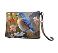 Women's Leather Clutch Purse Wristlet Wallet Handbag Evening Bag for Ladies | Envelope Clutch Wallet Eastern Bluebird Luxurious Phone Bags,Gift For Women Birthday
