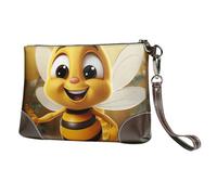 Women's Leather Clutch Purse Wristlet Wallet Handbag Evening Bag for Ladies | Envelope Clutch Wallet Honey Bee Luxurious Phone Bags,Gift For Women Birthday