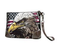 Women's Leather Clutch Purse Wristlet Wallet Handbag Evening Bag for Ladies | Envelope Clutch Wallet Us Army Cool American Flag Eagle Luxurious Phone Bags,Gift For Women Birthday