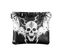 Women's Leather Coin Change Purse Mysterious Evil Skull Tarot Cards