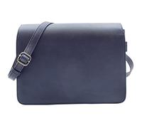 Womens Real Leather Cross Body Bag Messenger Organiser Bag HOL323 Navy House of Leather Navy Large