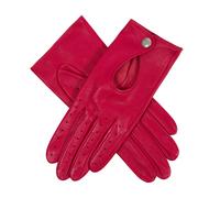 Women's Leather Driving Gloves - Fuchsia / 6.5