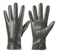 Women's Leather Gloves Touchscreen - Green S