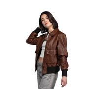 Women's leather jacket Rose Garden Alicia Lamb Palermo Marron L