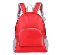 Womens Leather Laptop Backpack Leisure Large Capacity Outdoor Lightweight Water Proof Foldable Backpack (Red, One Size)